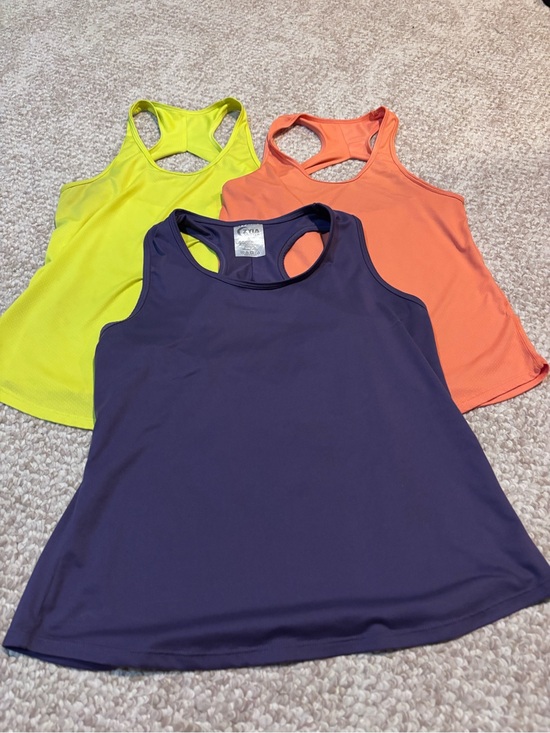 ZYIA Tops - ZYIA Racerback Tank Tops - Purple, Neon Yellow & Coral